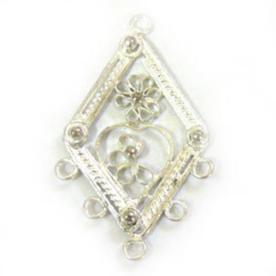 Silver Chandelier Top, decorative diamond image 0