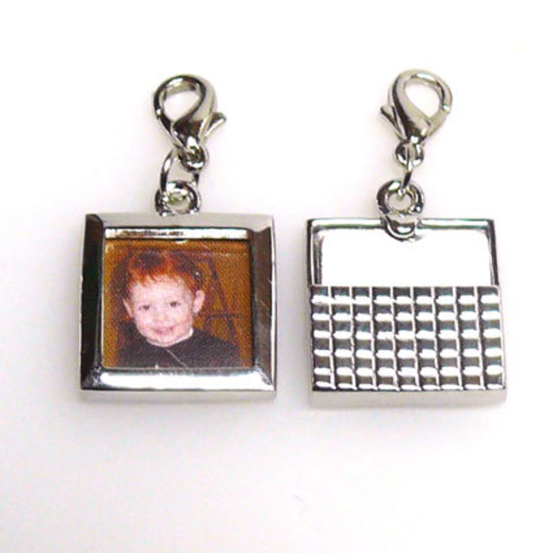 Photo Frame with attached parrot clasp, square image 0