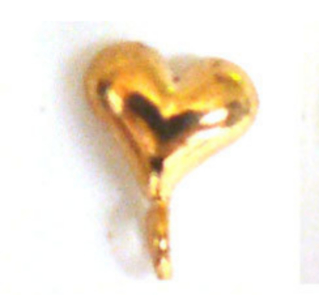 Heart Stud, 6mm - gold image 0