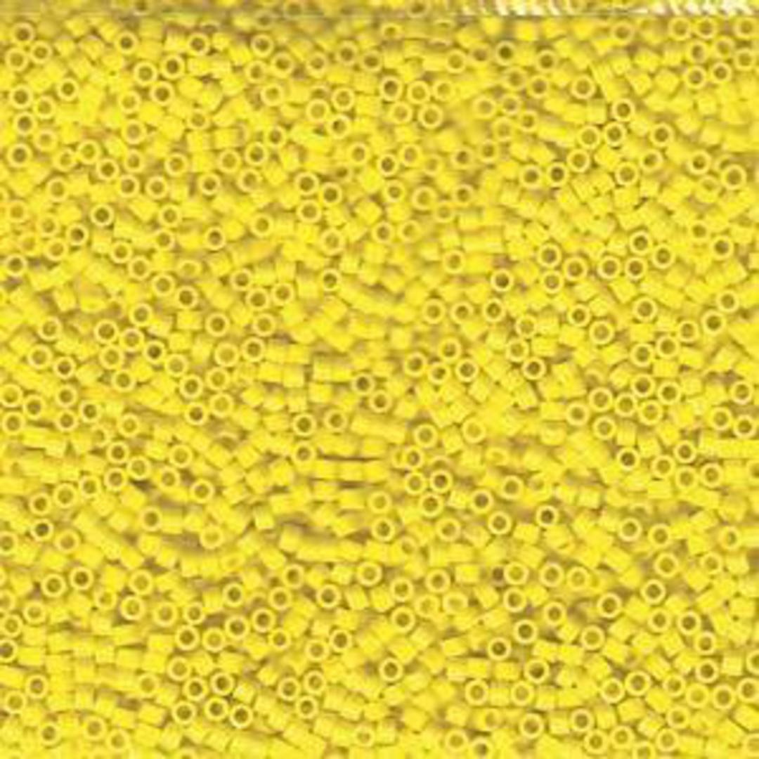 11/0 Miyuki Delica, colour 721 - Opaque Yellow (7.2 grams) image 0