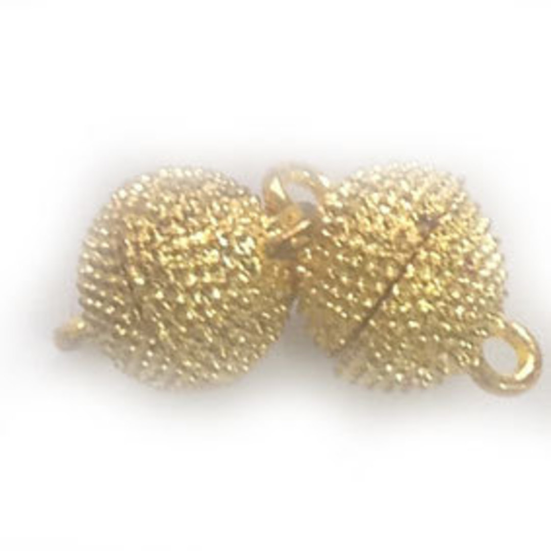 CLEARANCE 8mm Dotty Magnetic Clasp: gold plate MINOR - MED PLATING DISCOLOURATION image 0