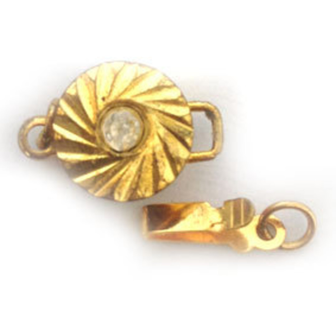 Sparkly Clasp,  Round, gold image 0