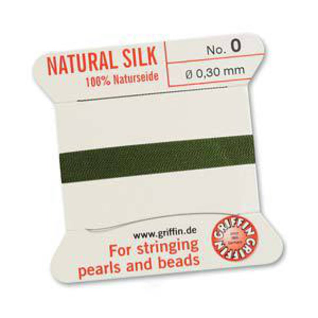 Griffin Silk Cord - Olive - Size 0 (0.3mm) image 0