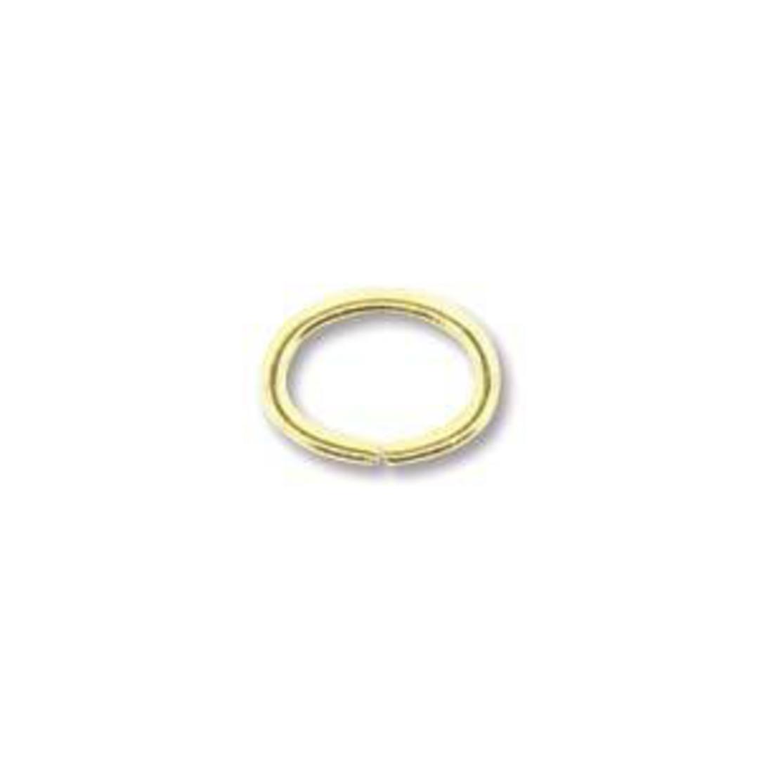 OVAL Jumpring: Gold 6 x 8mm image 0