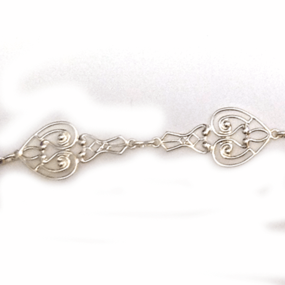 Decorative Filigree Chain, figure 8 links, Bright Silver image 0
