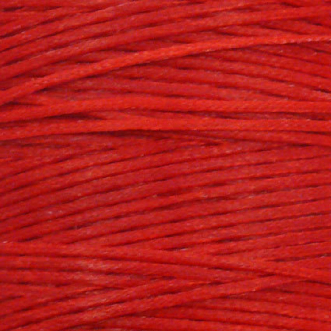 1mm Braided Waxed Cord, Red image 1