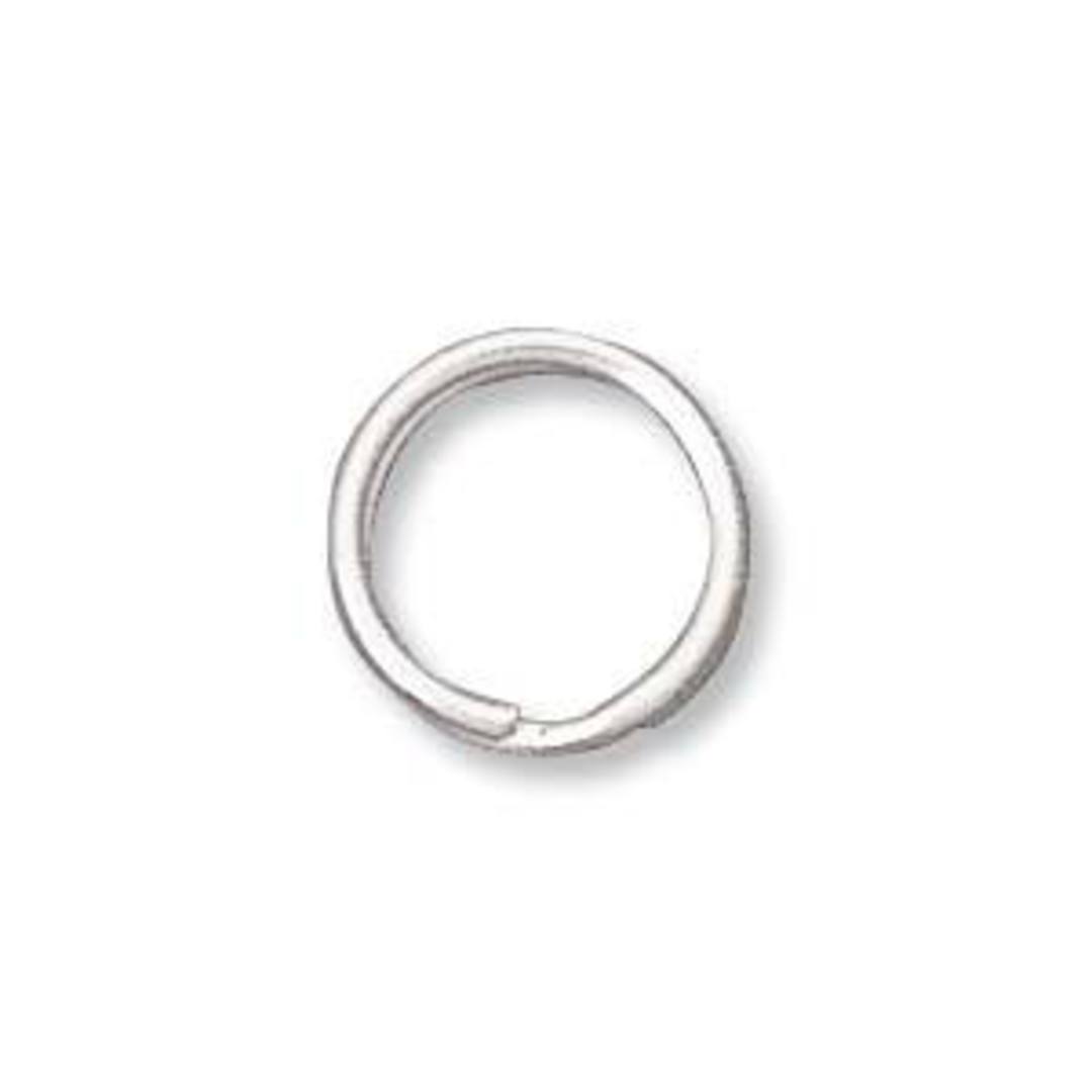 9mm Split Ring, antique silver image 0