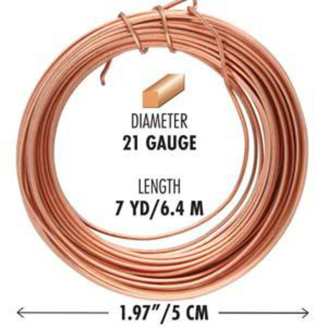 Tarnish Resistant Square Wire: Natural Copper, 21g (med temper) image 0