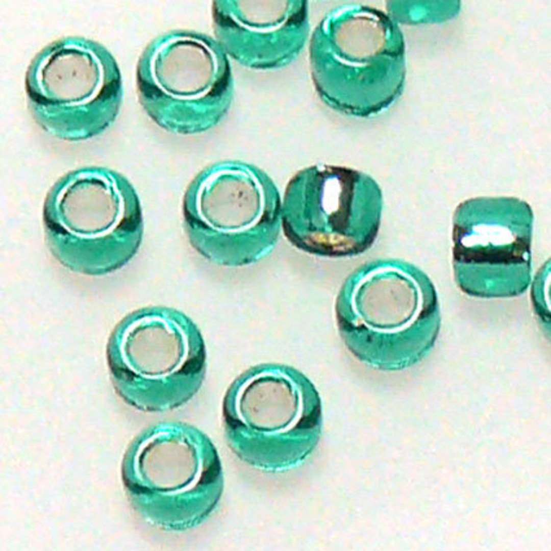Matsuno size 11 round: 17D - Emerald, light silver lined image 0