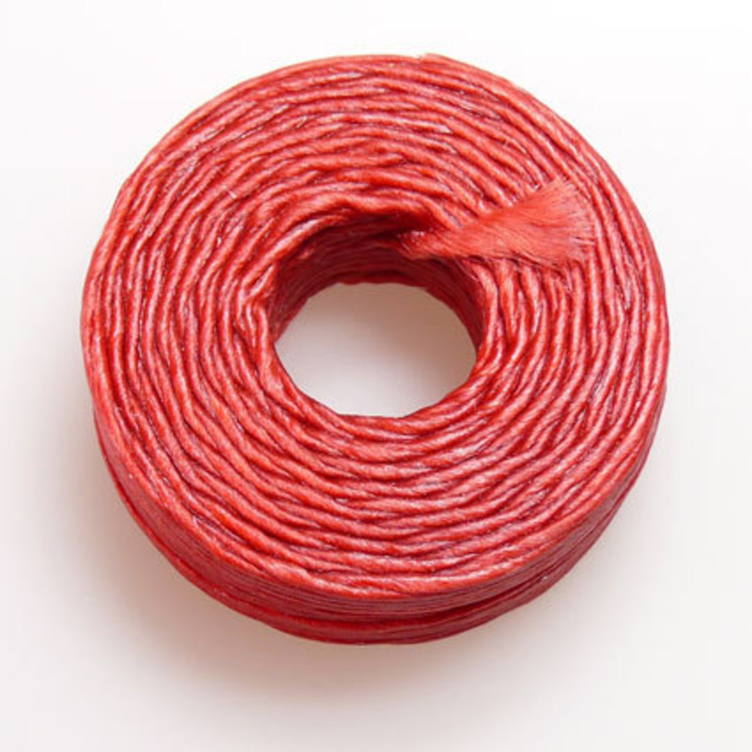 1mm Cotton 'Sinew' Cord - Red image 0