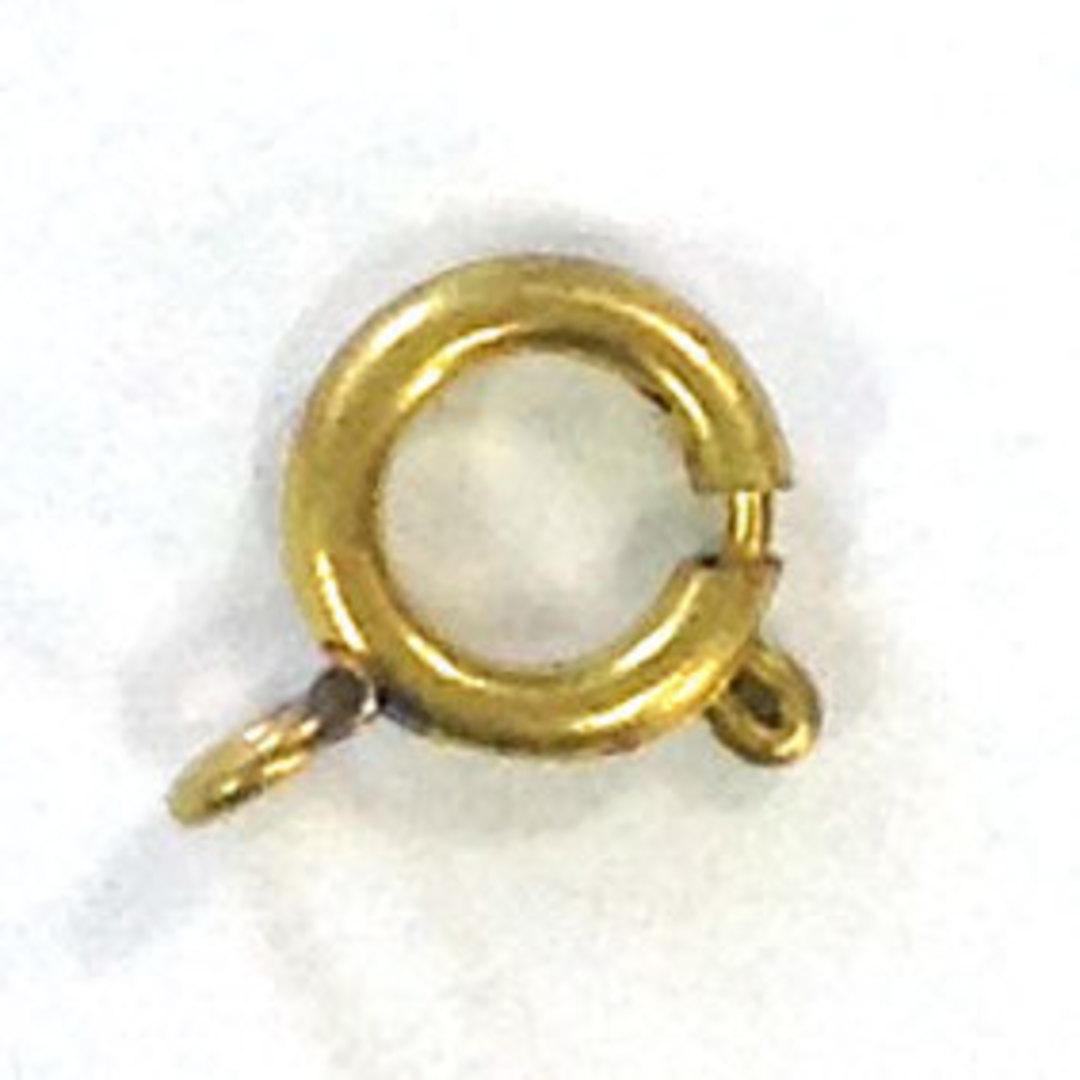9mm Spring Ring Clasp - aged gold image 0