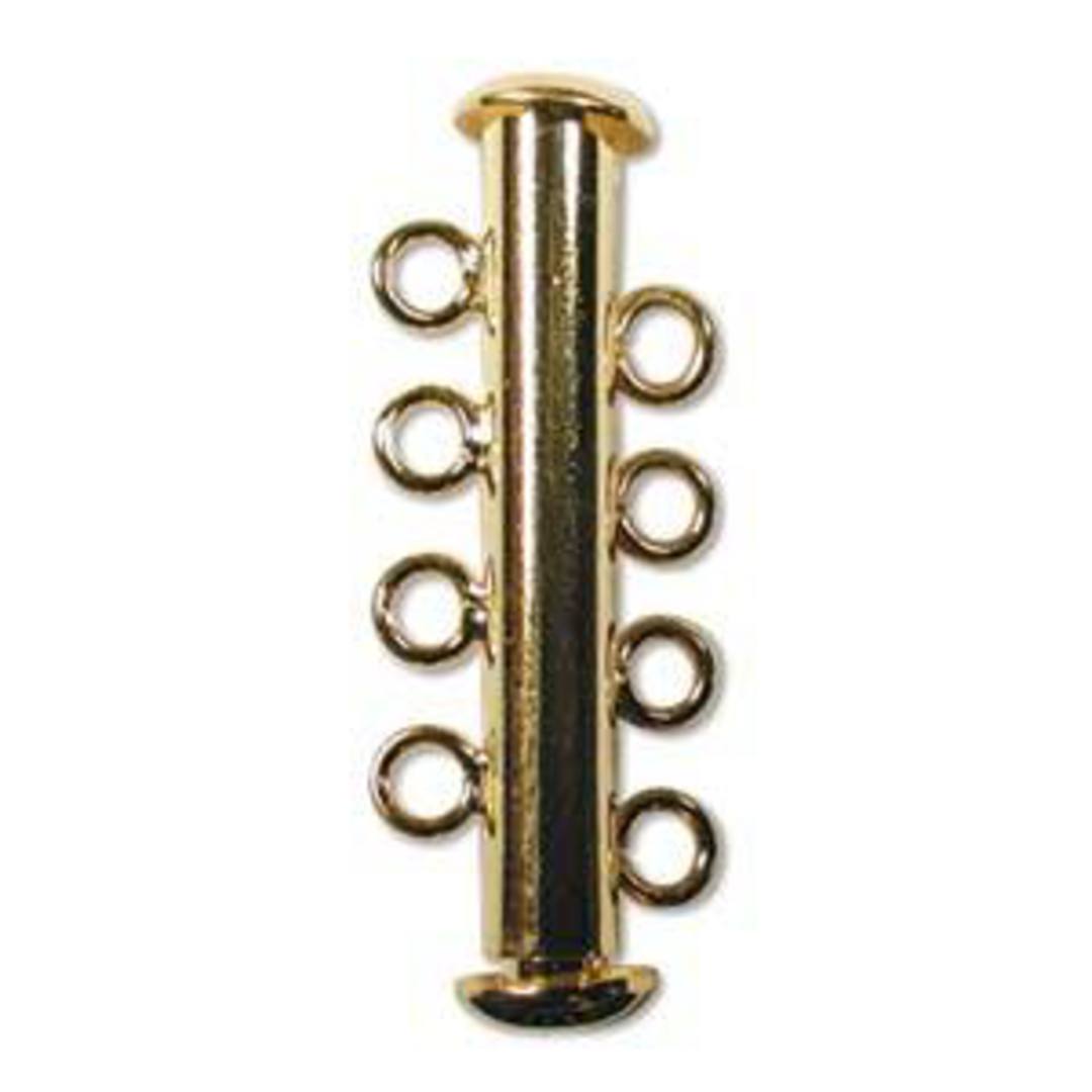 4 strand Spacer Clasp - gold image 0