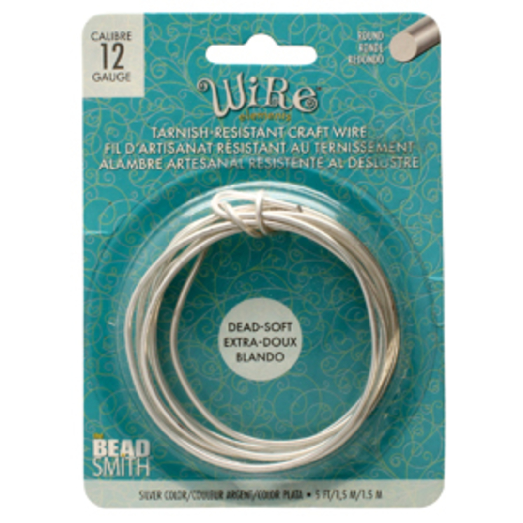 Beadsmith Craft Wire, Silver Colour: 12 gauge (soft temper) image 1