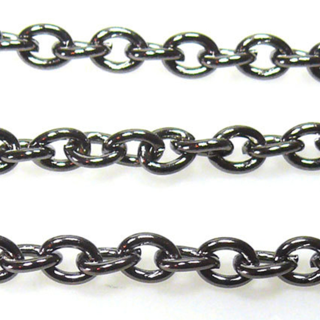 Thick Curbed Chain, Gunmetal image 0