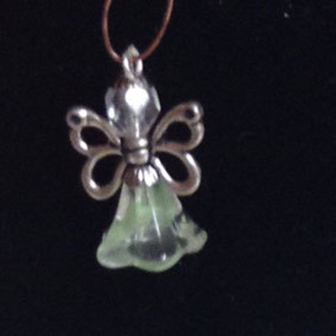 KITSET: Christmas Angel - Green trumpet with butterfly wings image 0