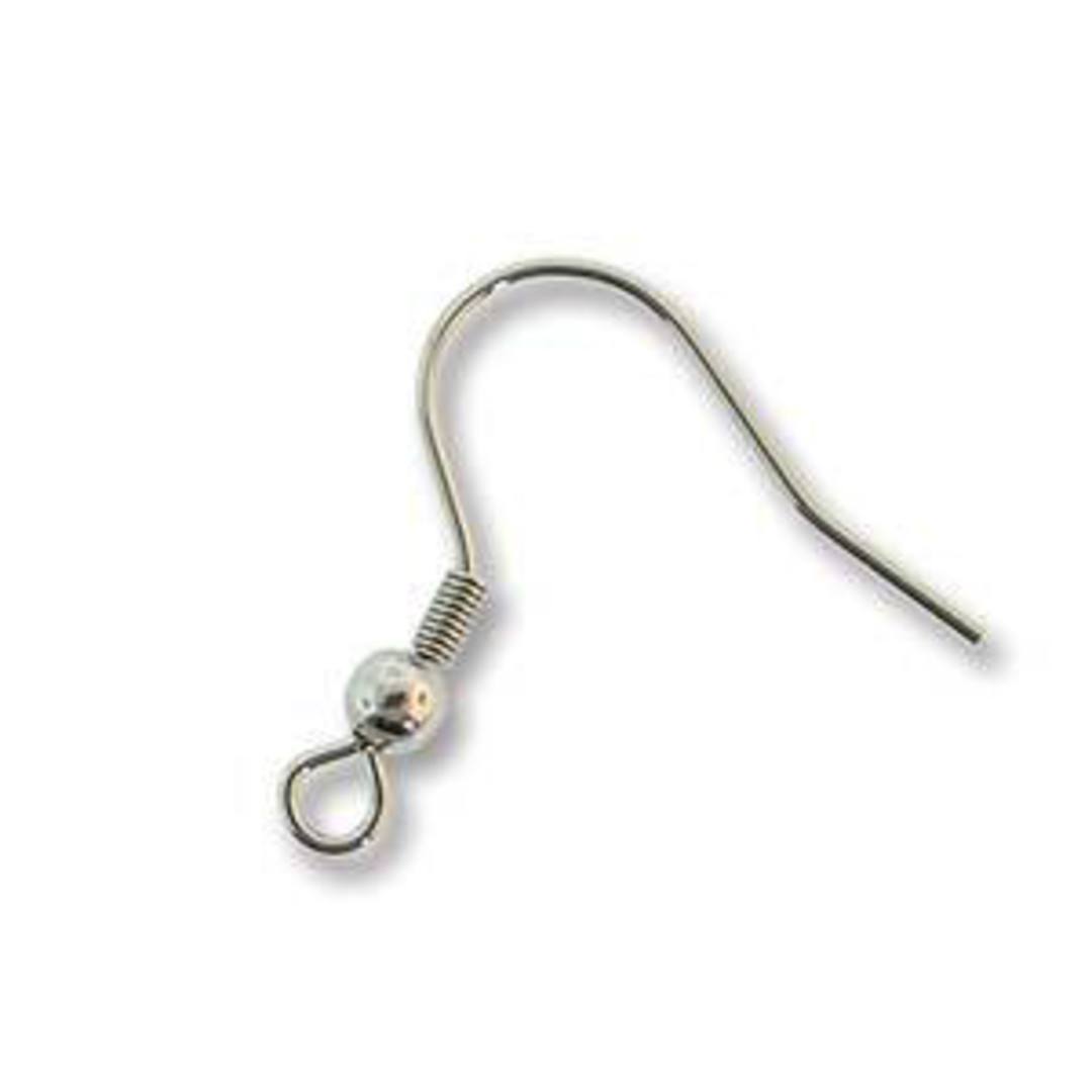 Fish earring hook (20mm) - stainless steel - 36 pair pack image 0
