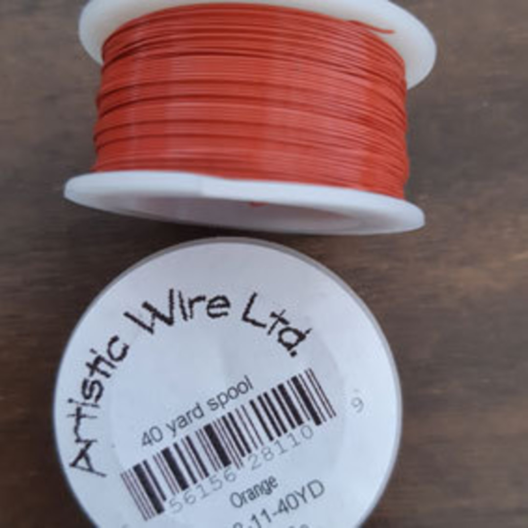 CLEARANCE Artistic Wire: 28 gauge, Orange (36.5m) image 0