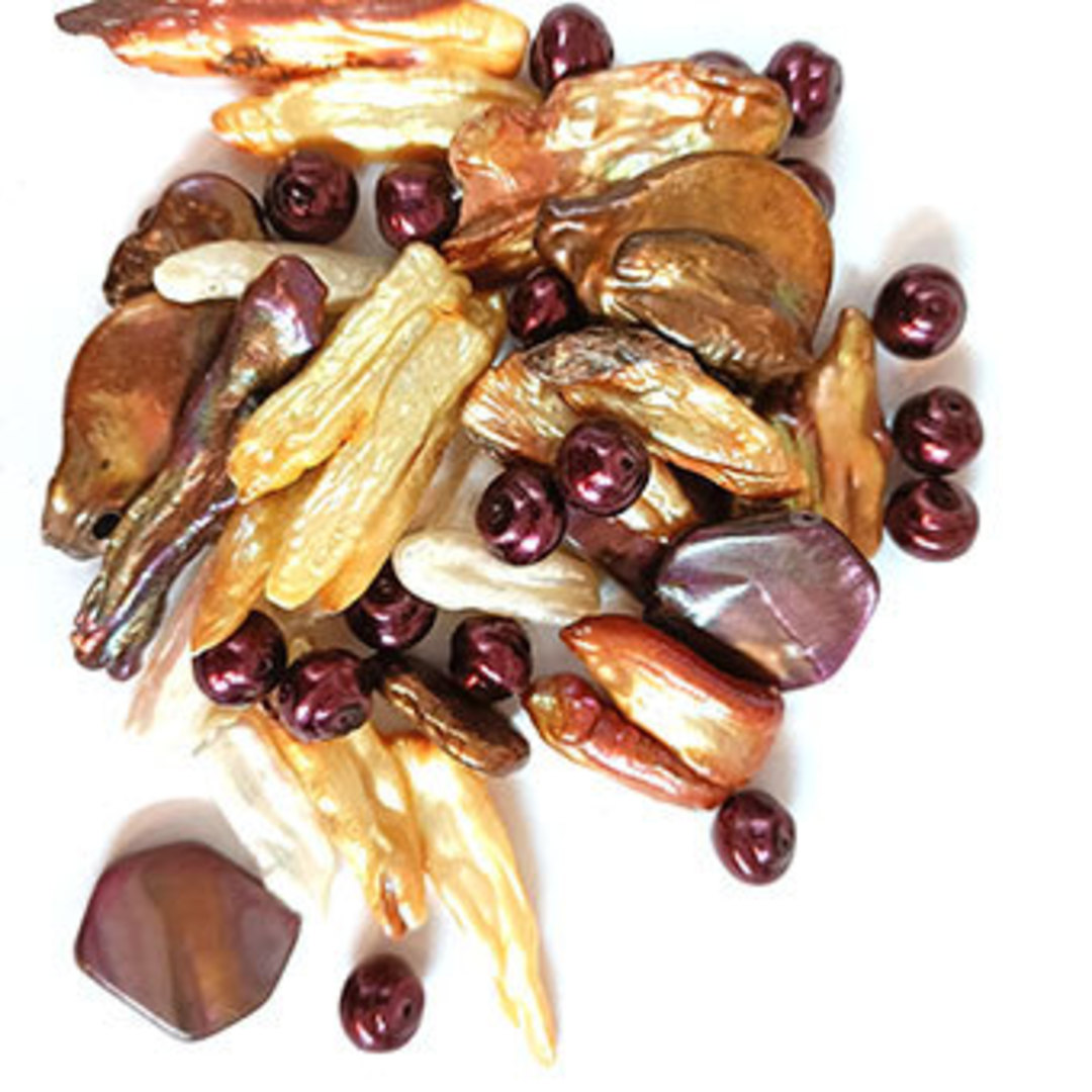 NEW! FRESHWATER/GLASS/SHELL PEARL MIX:  multi image 0
