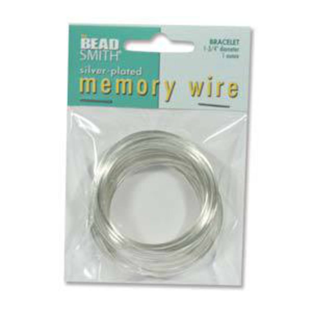 Memory Wire, Small (1.75") Bracelet - bright silver: 1 oz pack image 0