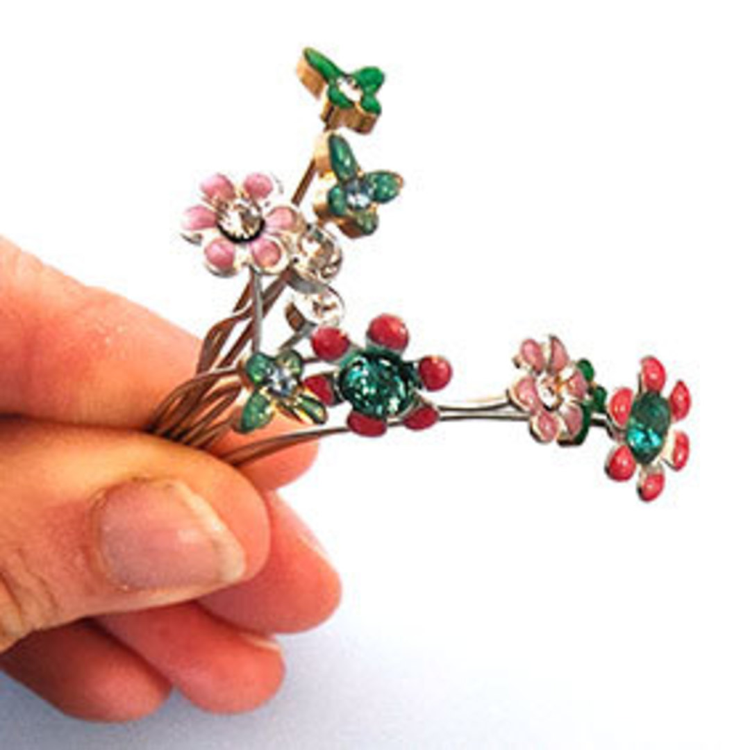 Headpin MIX (20g) - enamelled and diamante, 10 pack (2 each) image 0