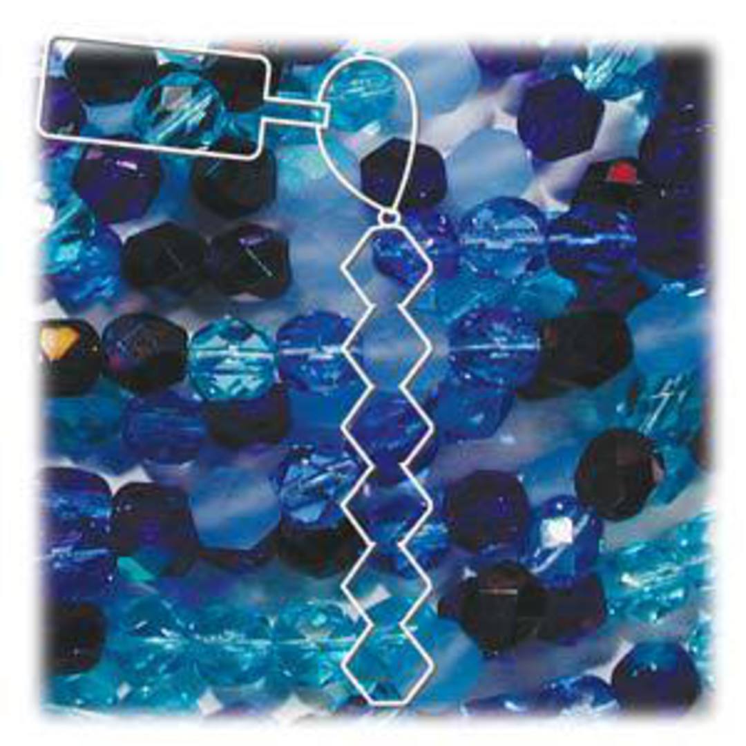 NEW! Czech Glass Facet Mix: 4mm, 1 strand (38 beads) - Blues image 0