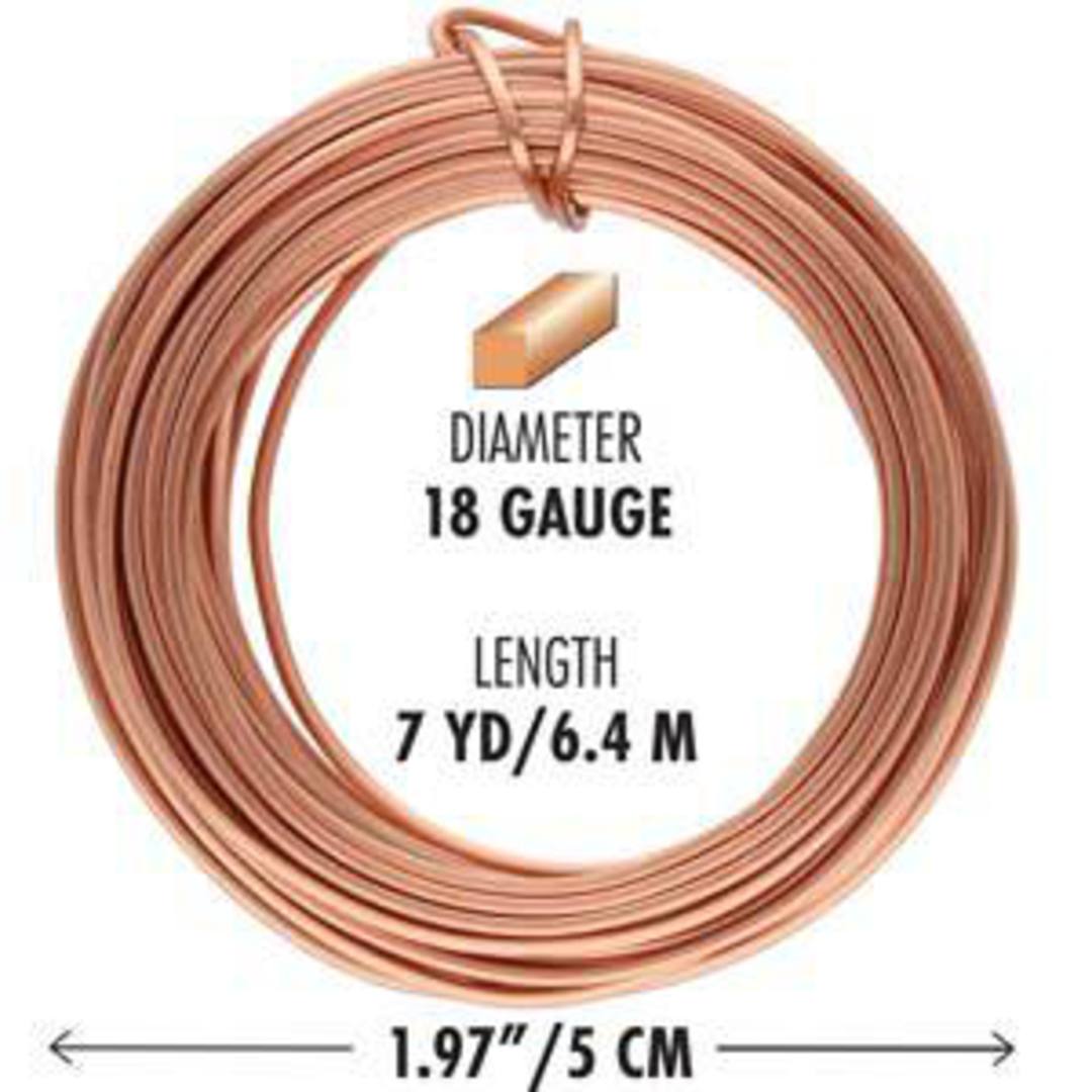 Tarnish Resistant Square Wire: Natural Copper, 18g (med temper) image 0