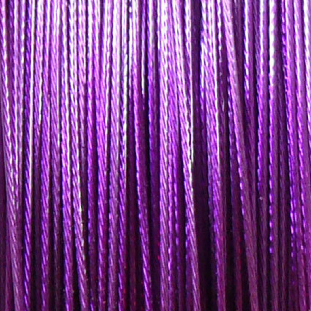 Tigertail Beading Wire: 100m roll - Bright Purple image 0