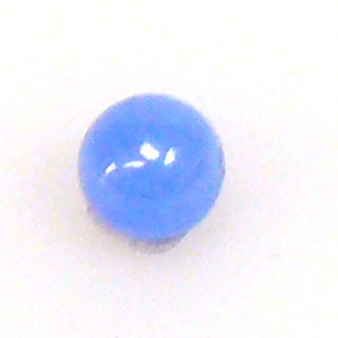 Semi Precious, Laquered Jade Ball, blue, 6mm image 0