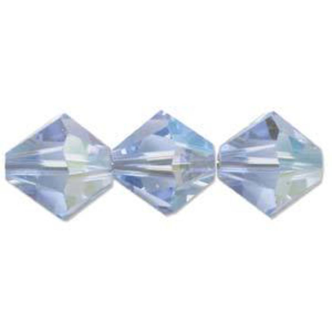 6mm Swarovski Crystal Bicone, Sapphire, light AB image 0