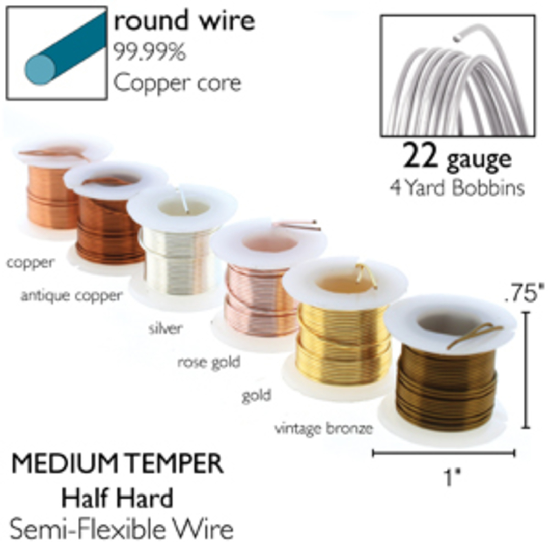 Beadsmith Craft Wire 22 gauge: 6 x mini spools - assorted colours image 2