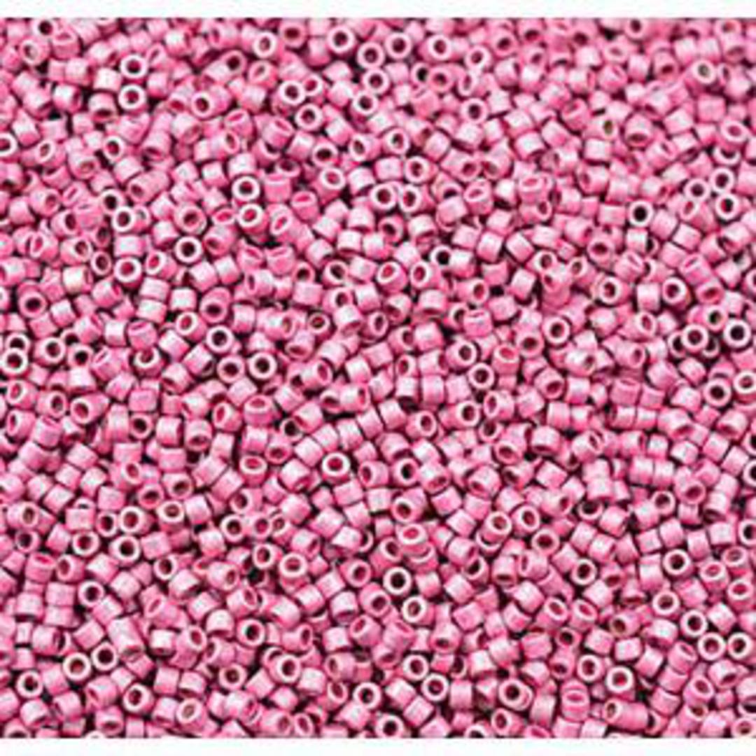 11/0 Miyuki Delica, colour 1840F  - Duracoat Galv Matte Hot Pink (7.2 grams) image 0