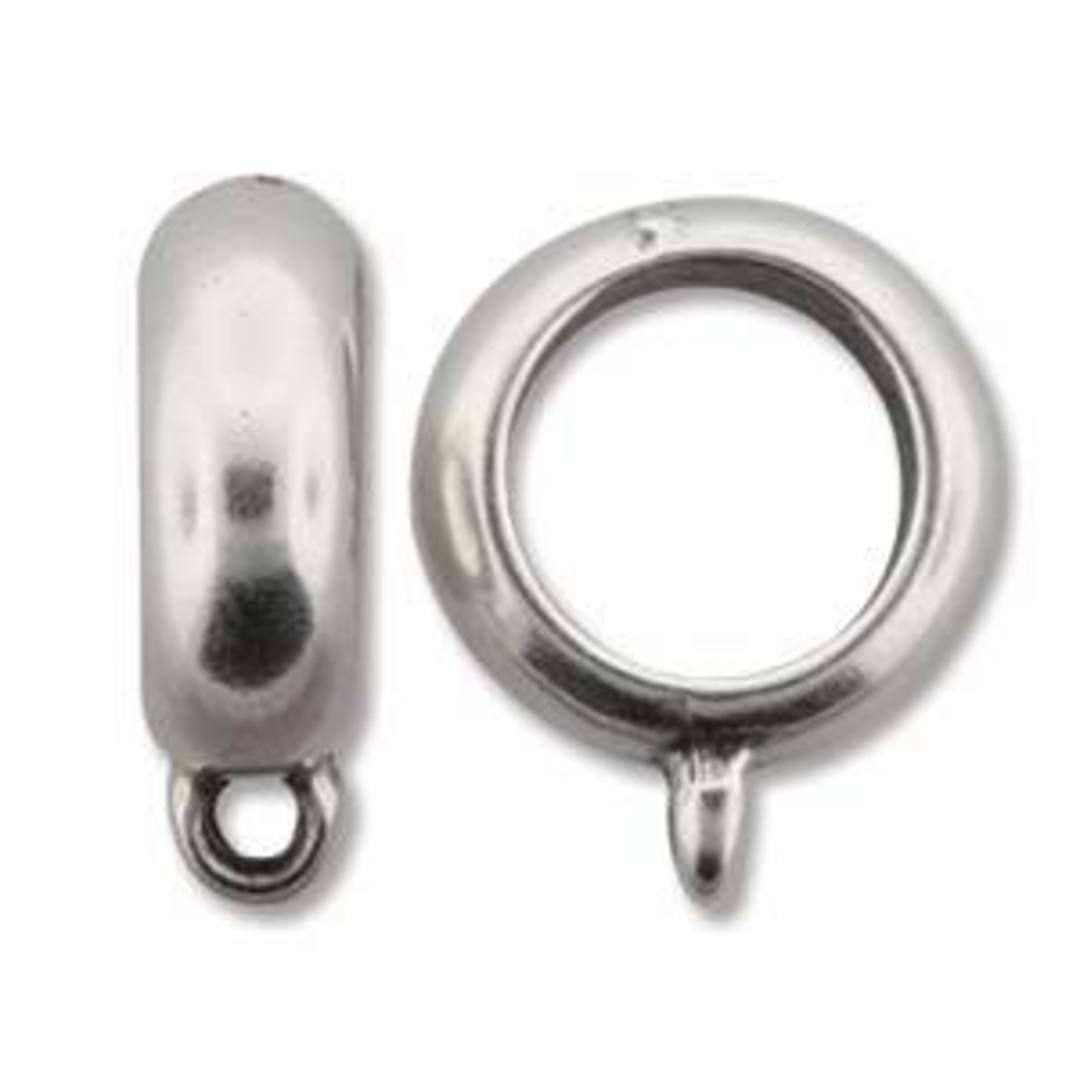NEW! Ring Slide Bail:  18mm x 5mm - Antique Silver image 0