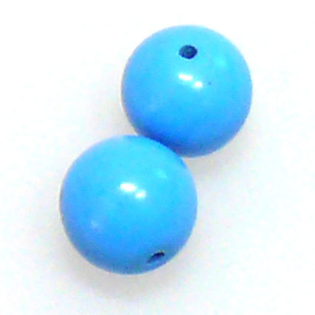Blue Howlite, 5mm ball with pinky markings image 1