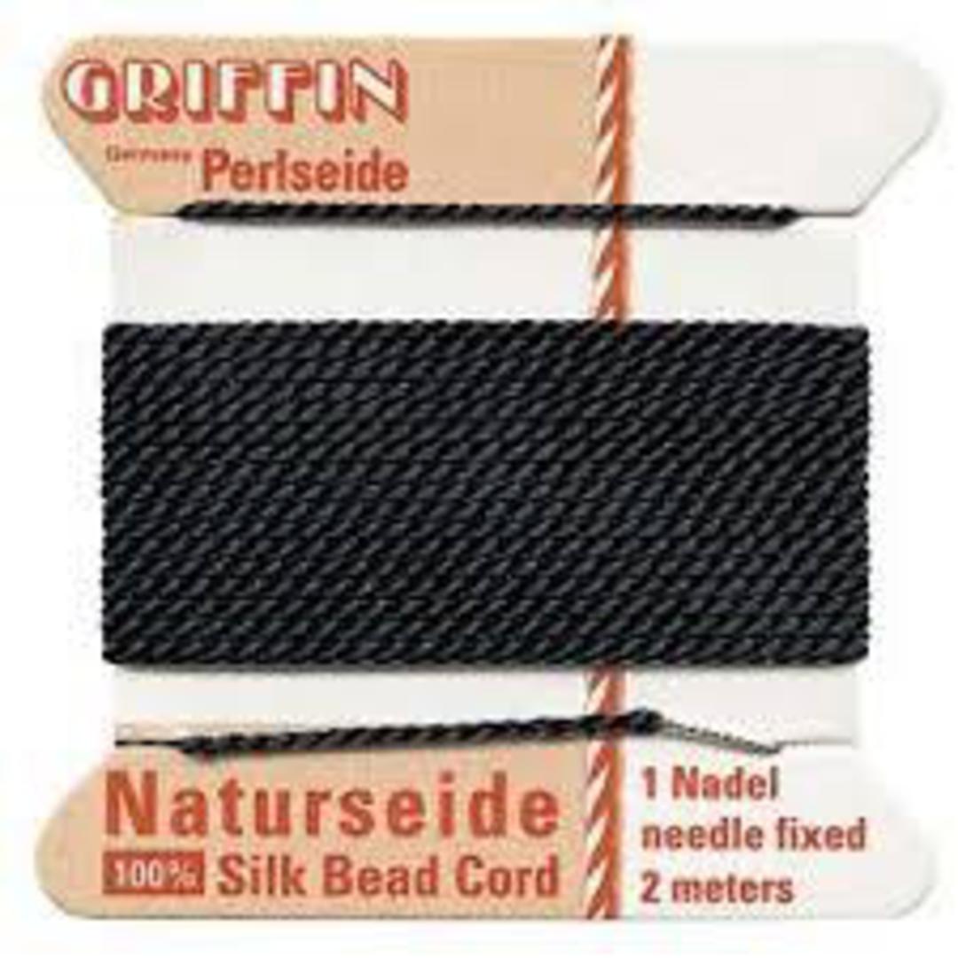 Griffin Silk Cord - Black - Size 3 (0.5mm) image 0