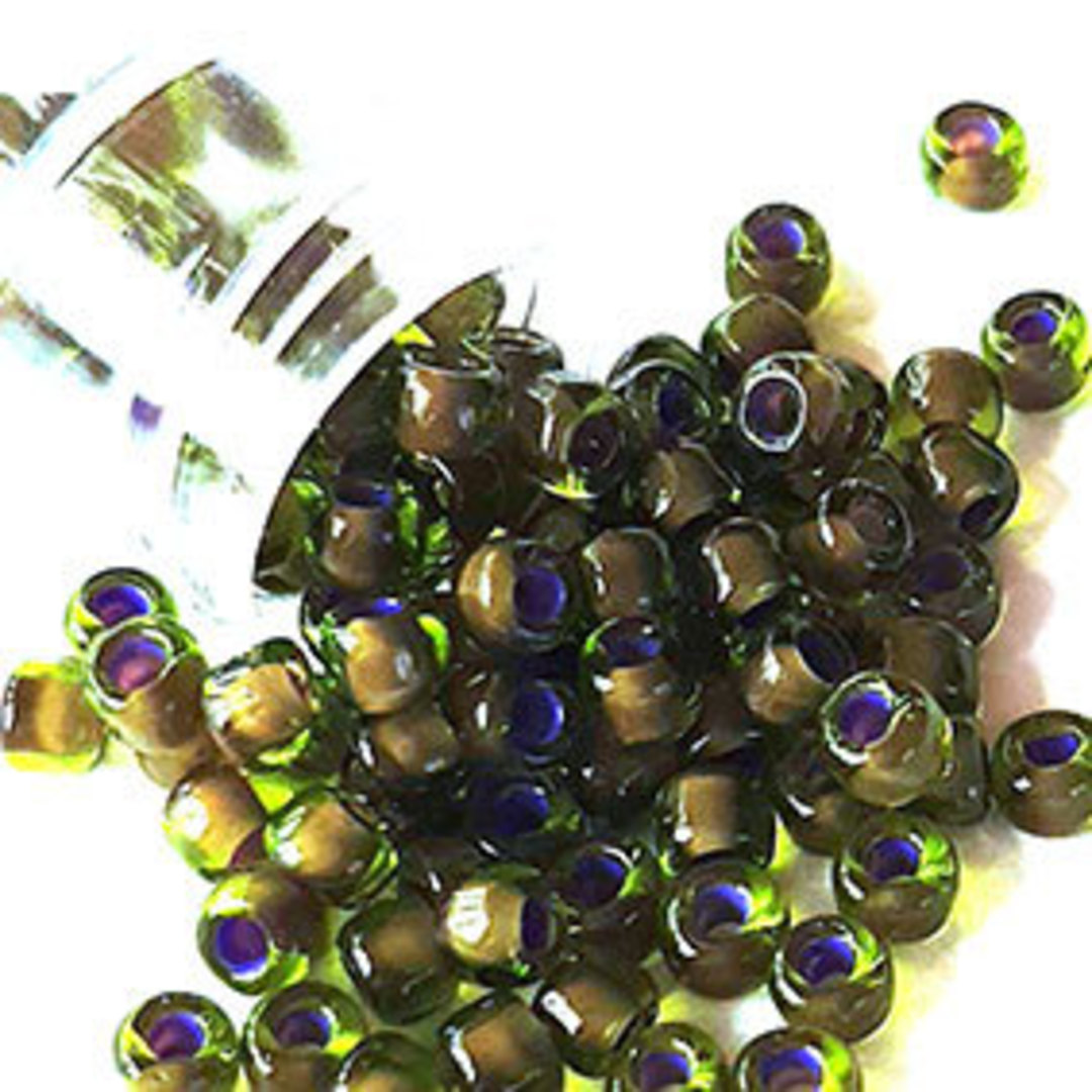 Matsuno size 6 round: 399Y - Dark Olive, purple lined (7 grams) image 0
