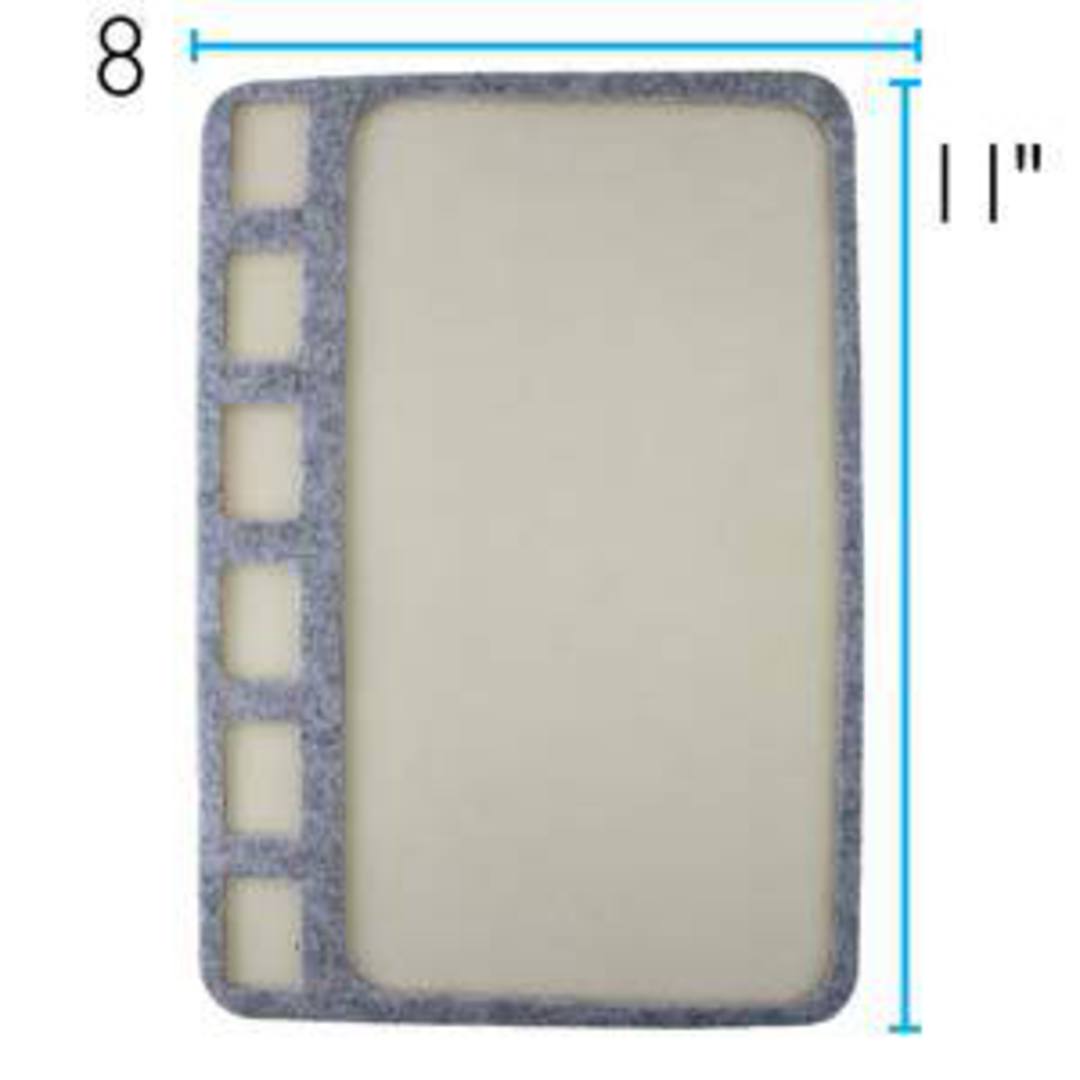 Medium Cream Bead Mat with 6 hole overlay (28cm x 20cm) image 2