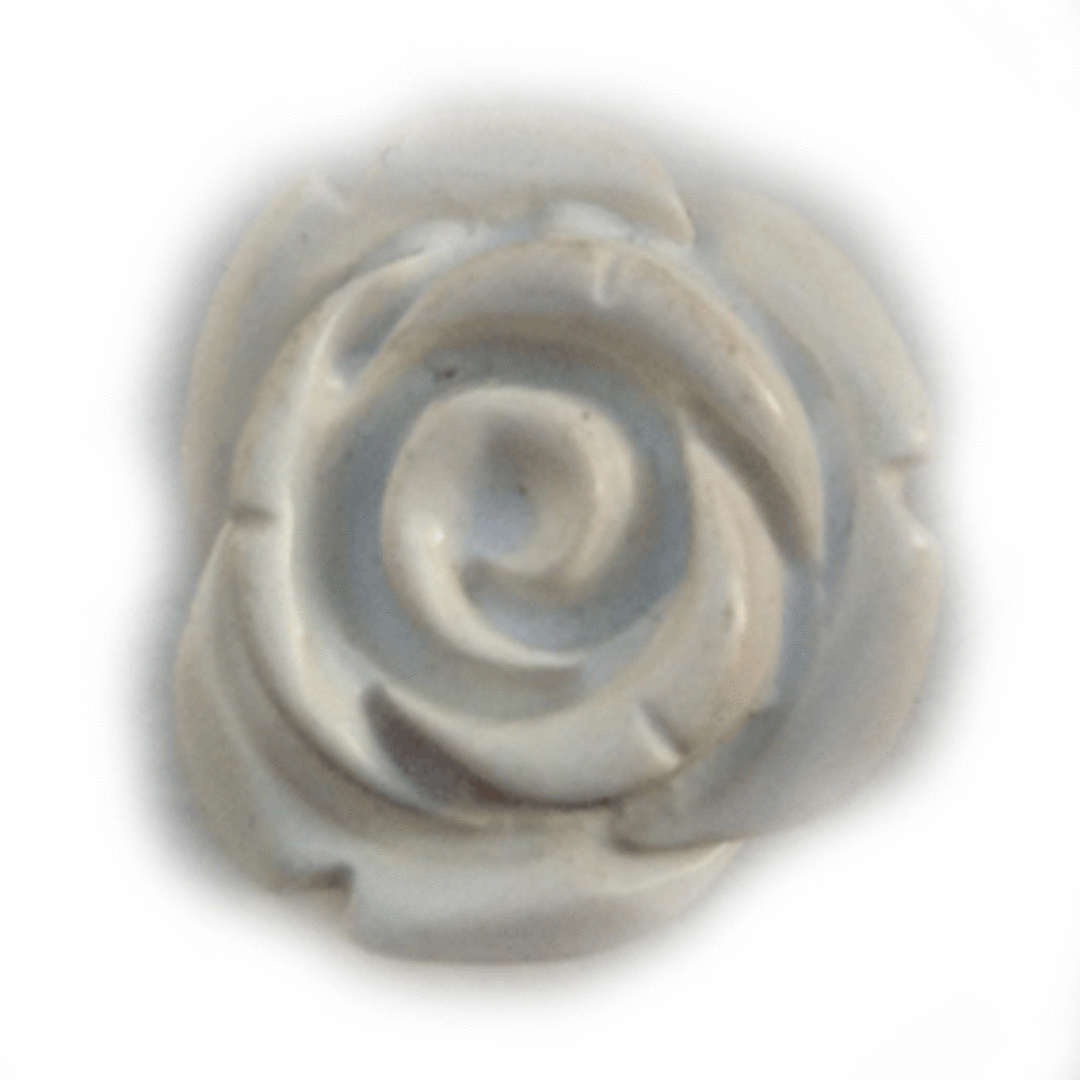 Acrylic English Rose, 25mm, white image 0