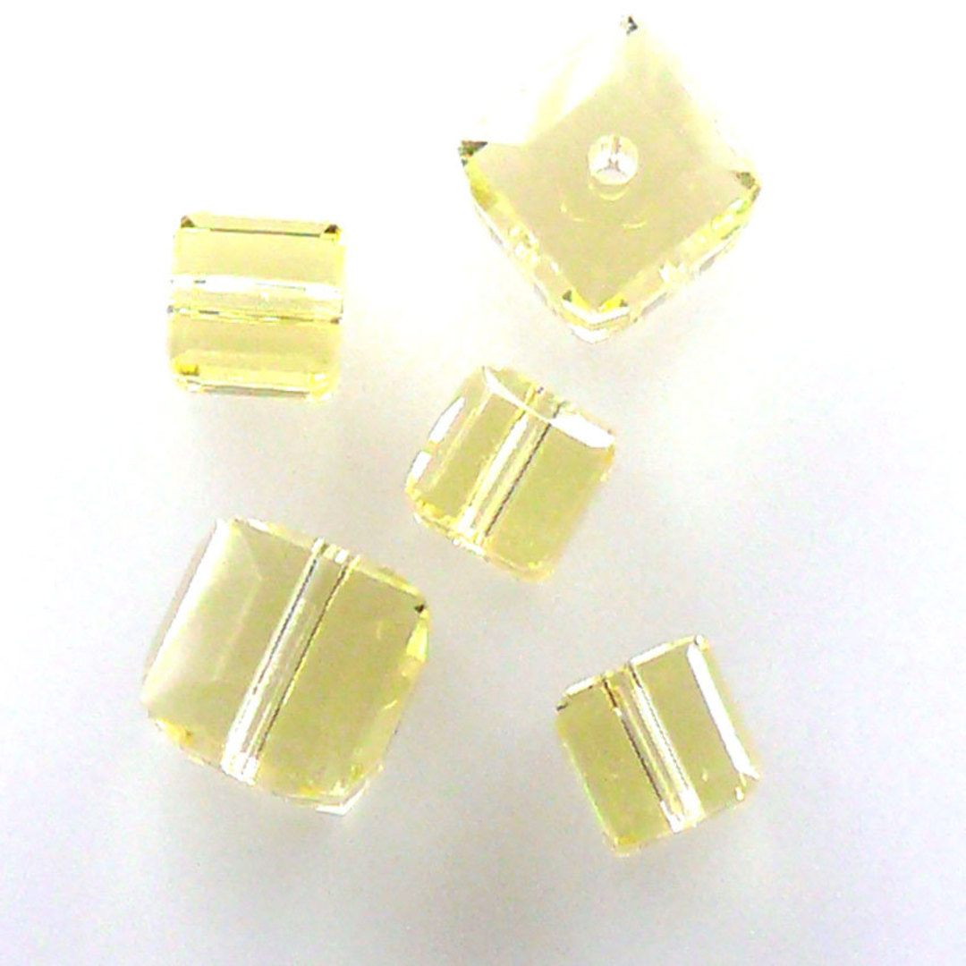 4mm Swarovski Crystal Cube, Jonquil image 0
