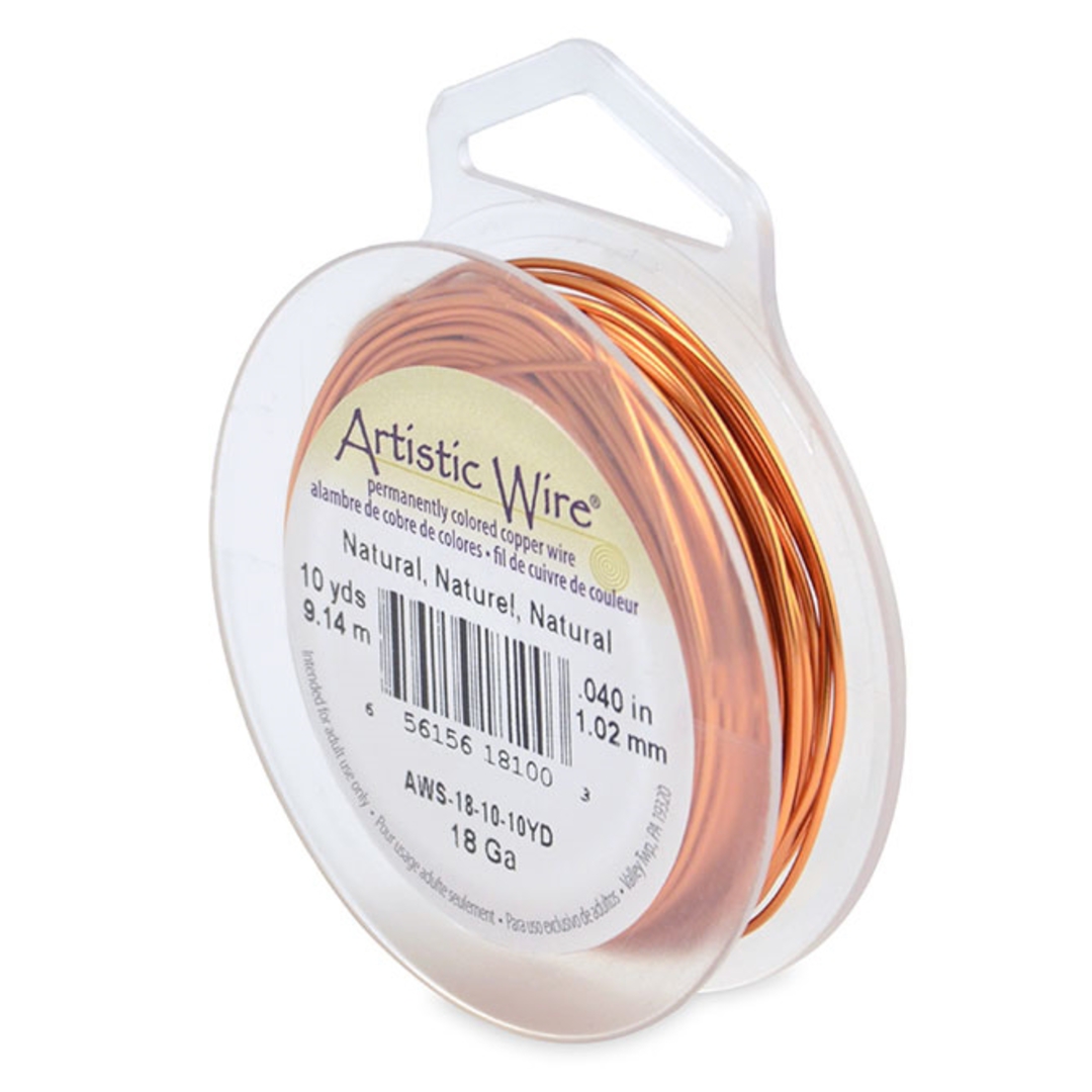 Artistic Wire: 18 gauge - Natural/Bare Copper (9.1m spool) image 0