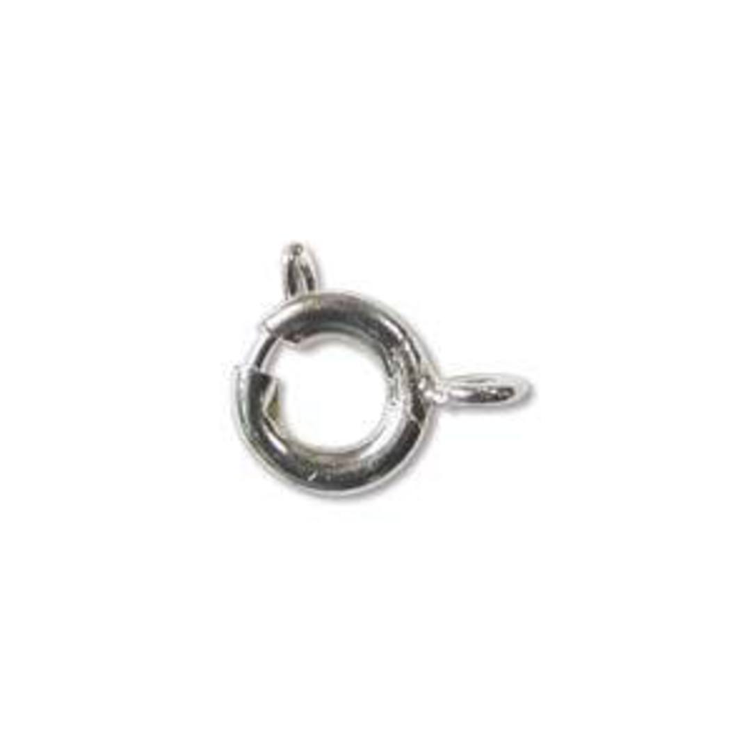 7mm Spring Ring Clasp - antique silver image 0