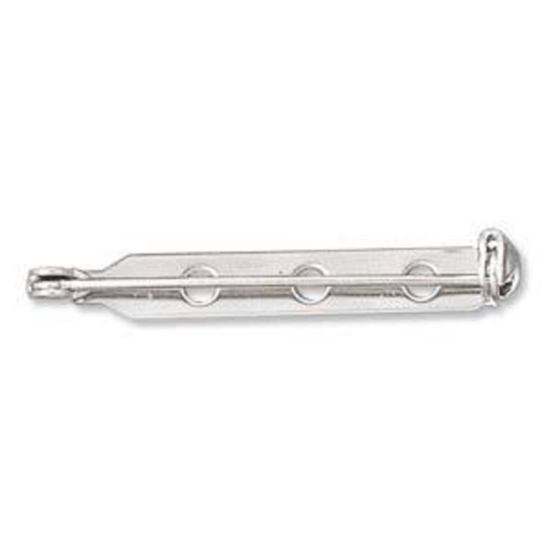 Large Bar/Brooch Pin (3.8cm) - antique silver image 0