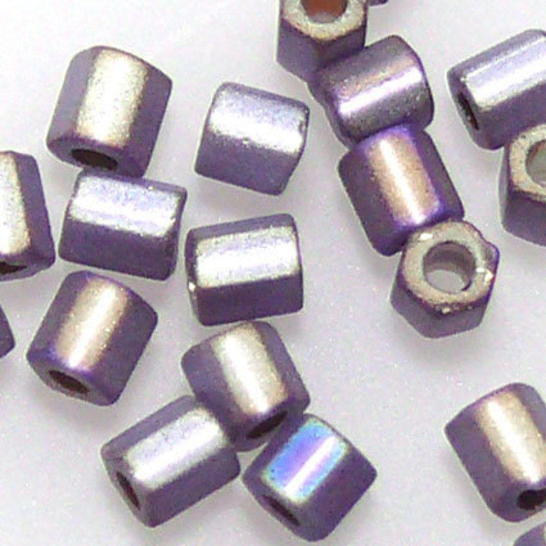 Matsuno size 8 hex: F639 - Frosted Purple Grey shimmer, silver lined (7 grams) image 0