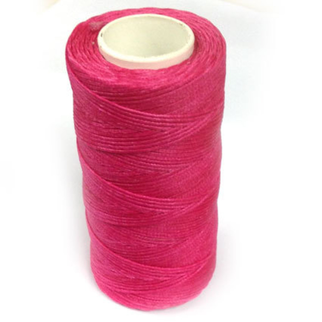 1mm Braided Waxed Cord, Deep Pink image 0