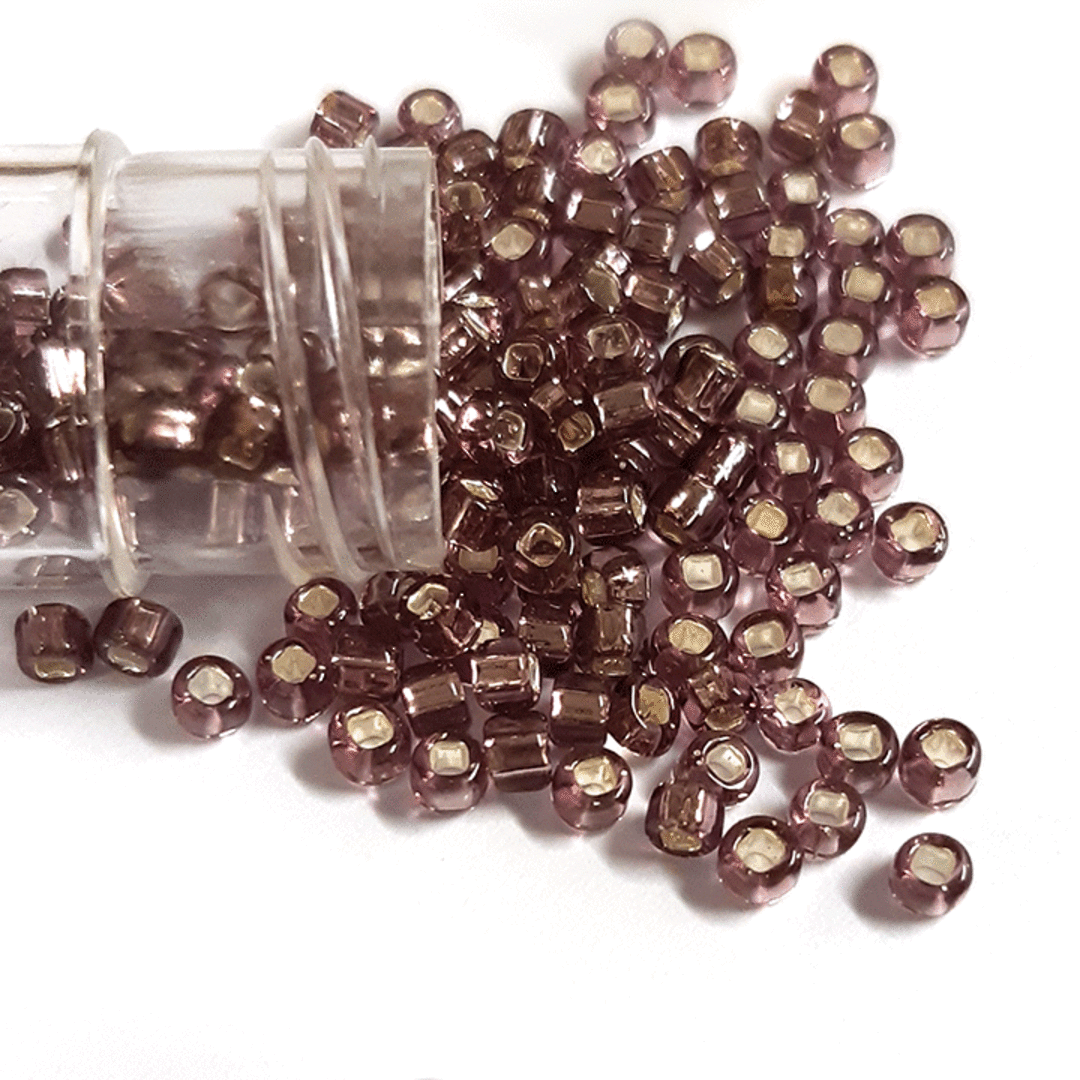 Matsuno size 8 round: 12 - Medium Amethyst, silver lined (7 grams) image 0