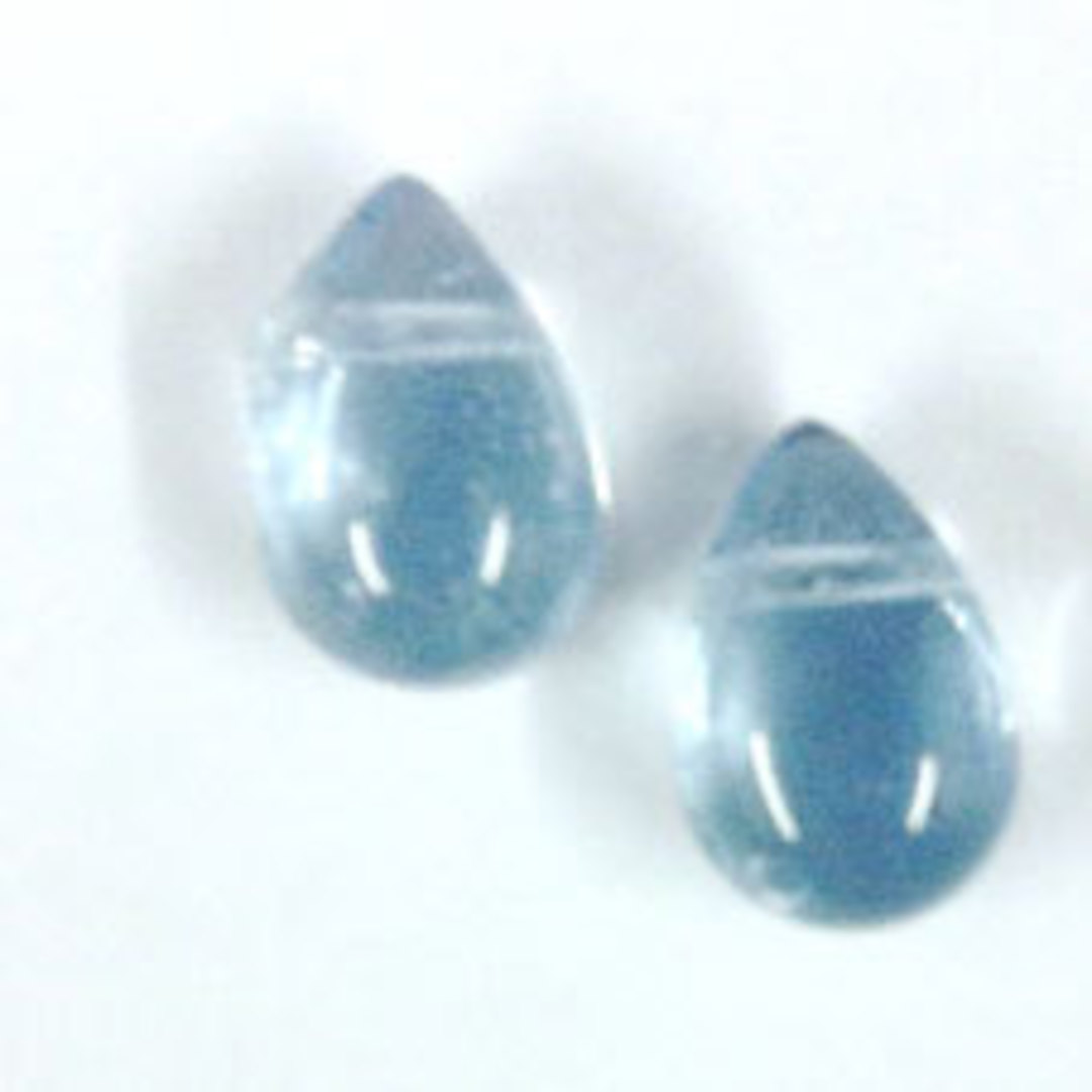 Flattened Tear Drop, 6mm x 10mm: Lt Sapphire image 0