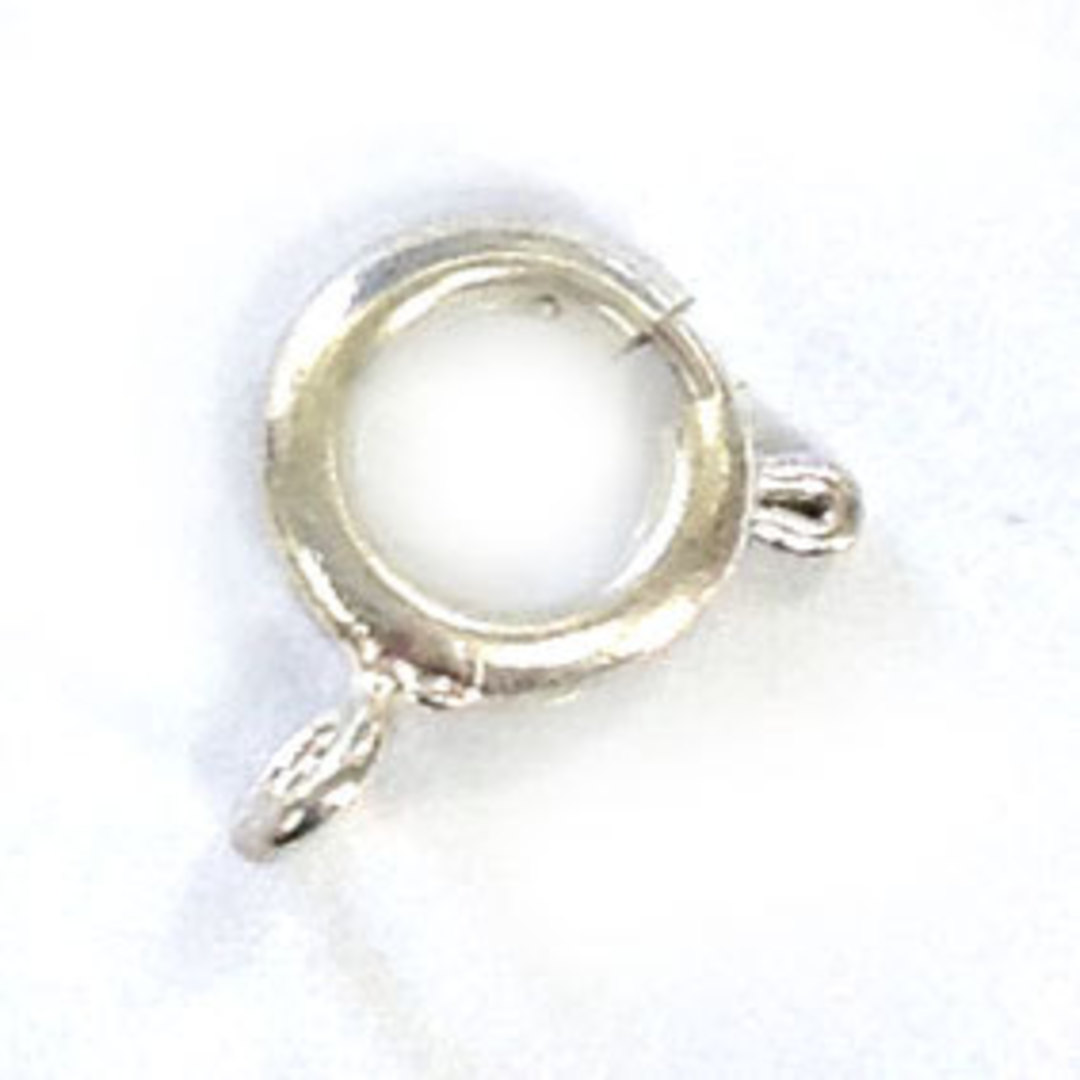 9mm Spring Ring Clasp - aged silver image 0
