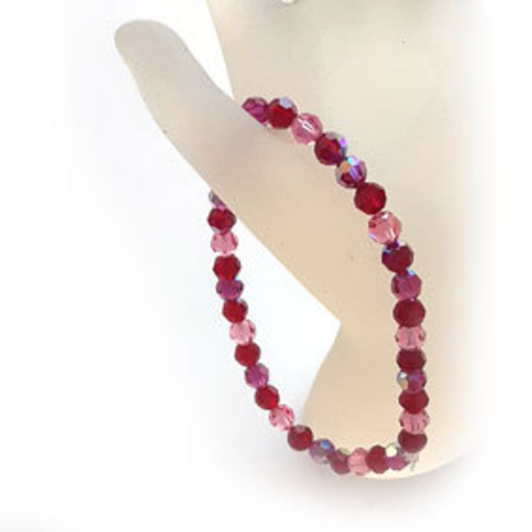 KITSET: Swarovski Crystal Bracelet - Pinks & Reds image 0