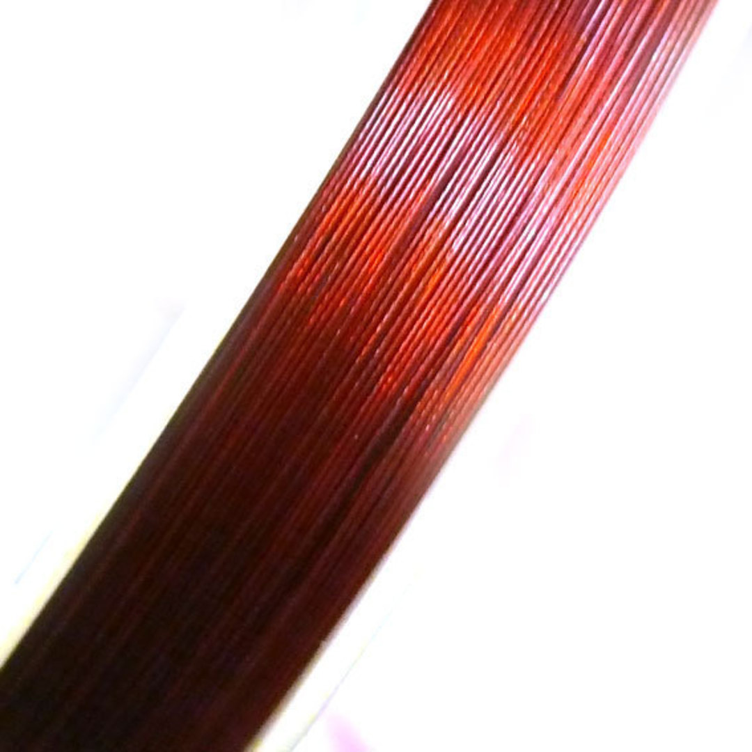Tigertail Beading Wire: 100m roll - Reddy brown image 0