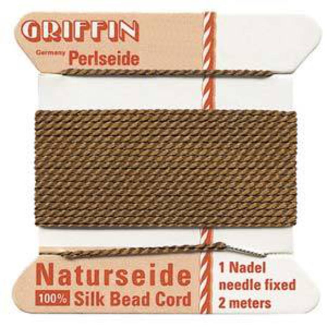 Griffin Silk Cord - Brown - Size 2 (0.45mm) image 0
