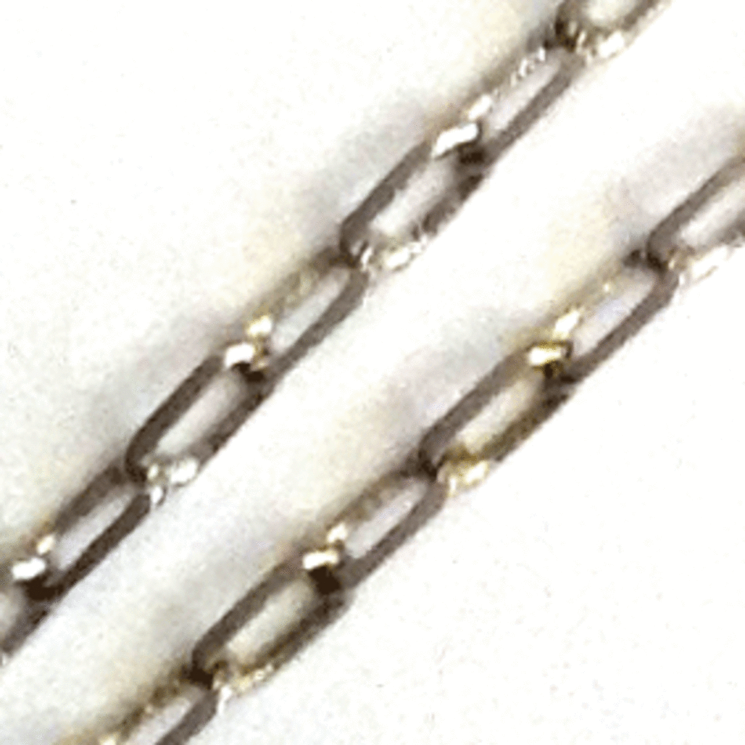 CHAIN: Fine Rectangle, 4mm links: Antique Silver image 0